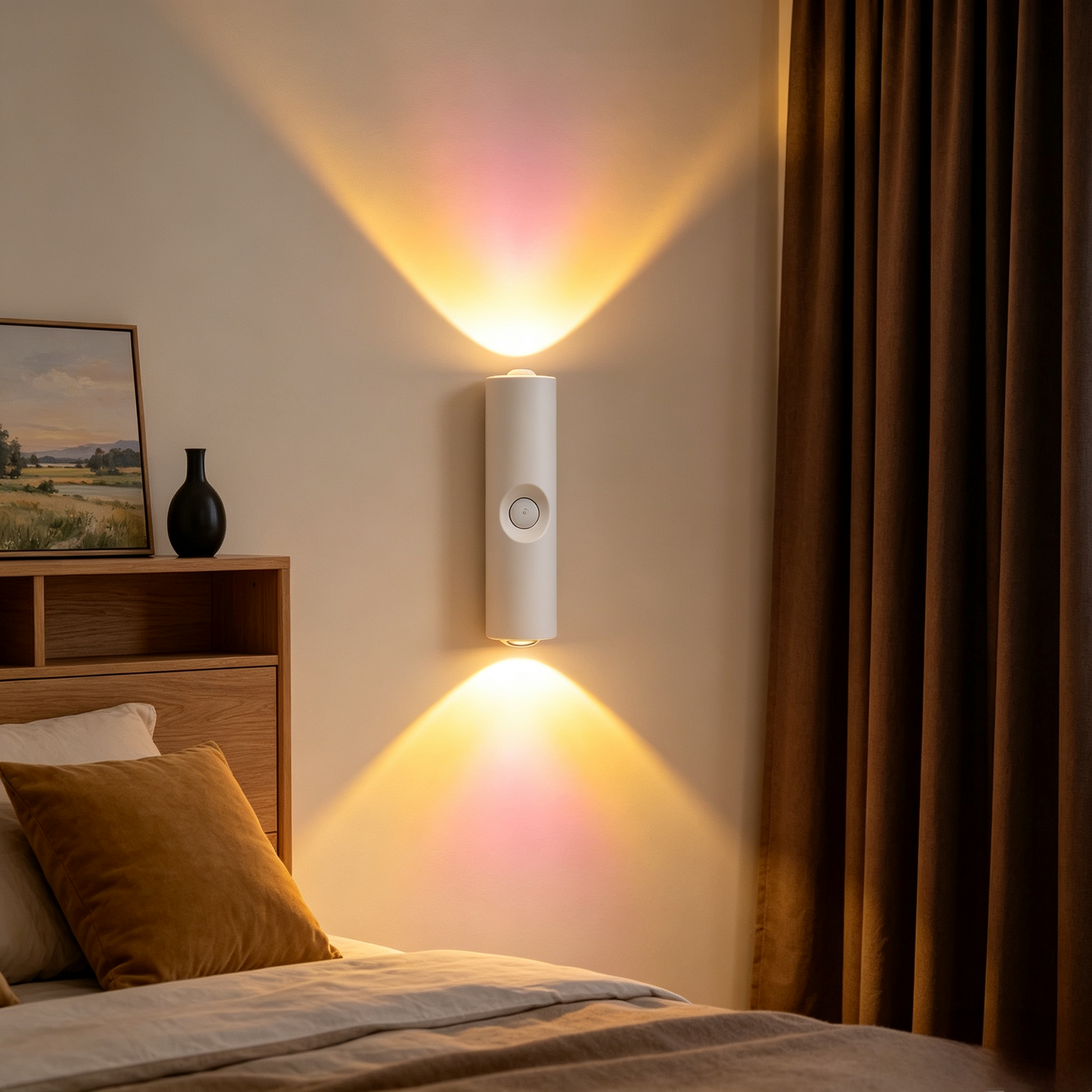 Wireless Magnetic RGB Gradient Motion Sensor Wall Light – Rechargeable Cordless Ambient Night Light