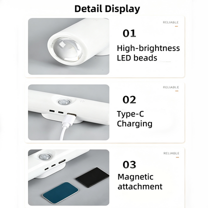 Wireless Magnetic RGB Gradient Motion Sensor Wall Light – Rechargeable Cordless Ambient Night Light