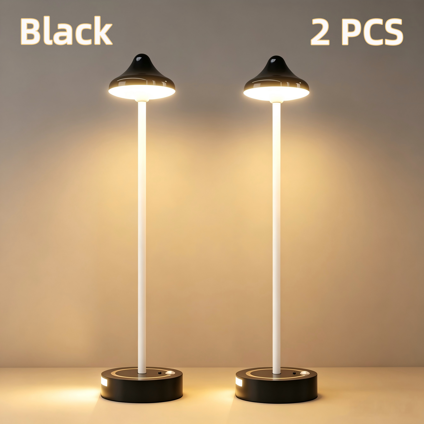 Creative Bedroom Decor: Motion-Sensing LED Table Lamp with Touch Control & Rechargeable Battery – Walnut Wood Ambient Desk Lamp for Hotels & Homes