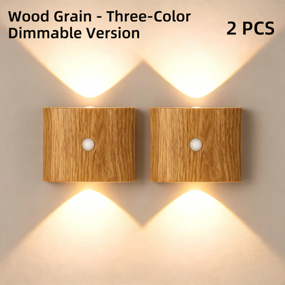 New Rechargeable Magnetic Motion-Sensor Wall Light – Wire-Free; Suitable as a Bedroom Bedside Reading Light or Ambient Light