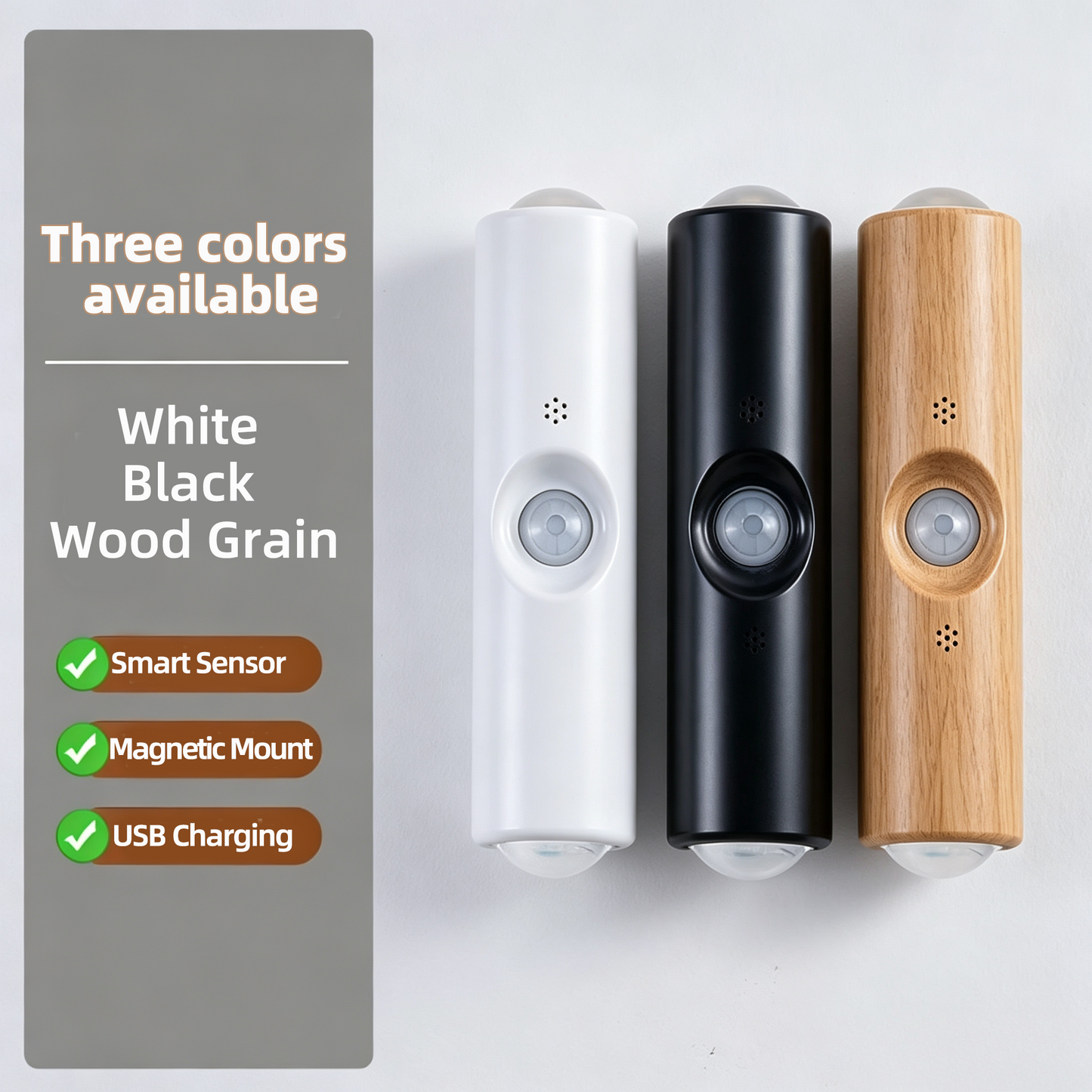Wireless Magnetic RGB Gradient Motion Sensor Wall Light – Rechargeable Cordless Ambient Night Light