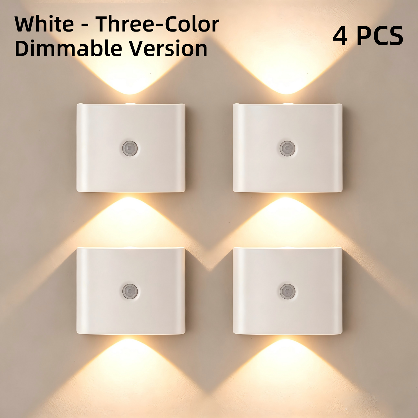 New Rechargeable Magnetic Motion-Sensor Wall Light – Wire-Free; Suitable as a Bedroom Bedside Reading Light or Ambient Light