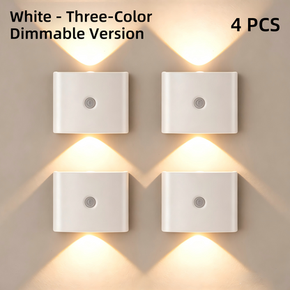 New Rechargeable Magnetic Motion-Sensor Wall Light – Wire-Free; Suitable as a Bedroom Bedside Reading Light or Ambient Light