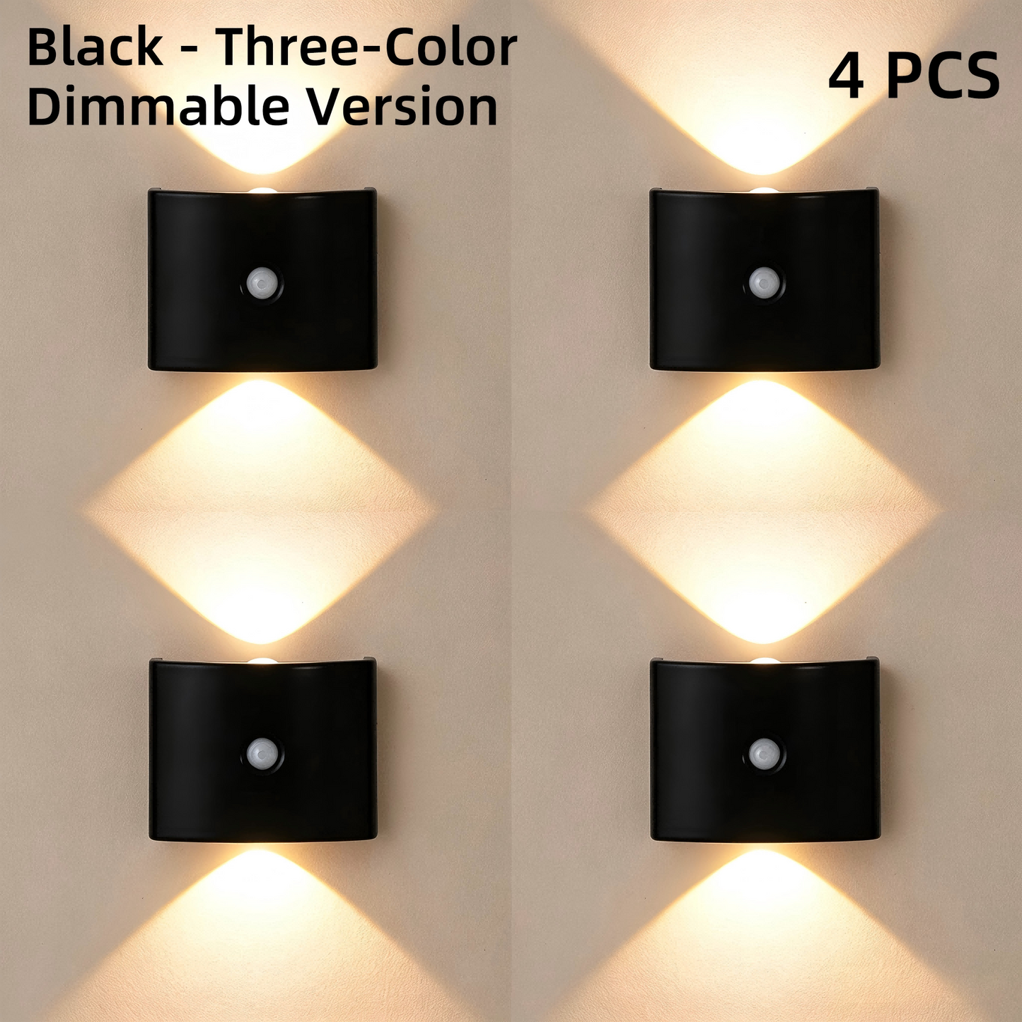 New Rechargeable Magnetic Motion-Sensor Wall Light – Wire-Free; Suitable as a Bedroom Bedside Reading Light or Ambient Light