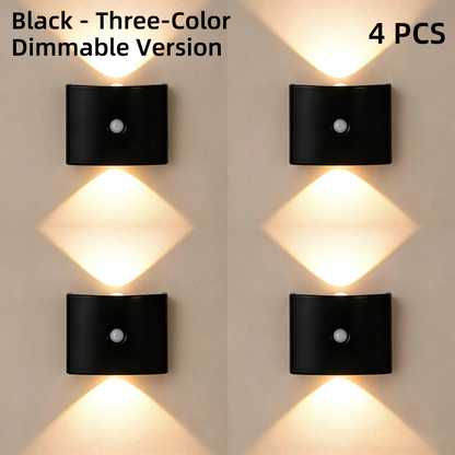 New Rechargeable Magnetic Motion-Sensor Wall Light – Wire-Free; Suitable as a Bedroom Bedside Reading Light or Ambient Light