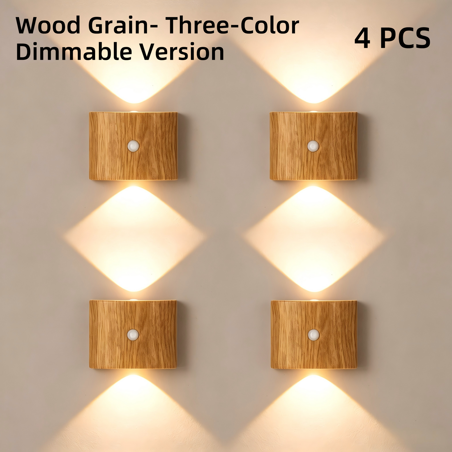 New Rechargeable Magnetic Motion-Sensor Wall Light – Wire-Free; Suitable as a Bedroom Bedside Reading Light or Ambient Light