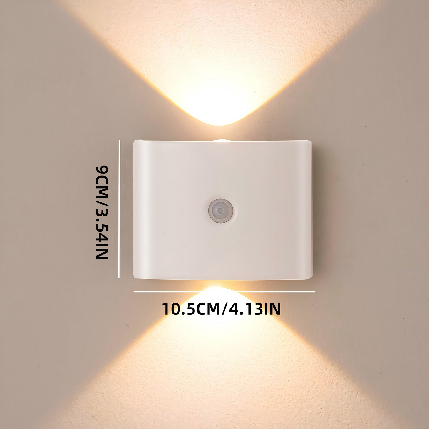 New Rechargeable Magnetic Motion-Sensor Wall Light – Wire-Free; Suitable as a Bedroom Bedside Reading Light or Ambient Light