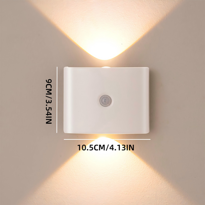 New Rechargeable Magnetic Motion-Sensor Wall Light – Wire-Free; Suitable as a Bedroom Bedside Reading Light or Ambient Light