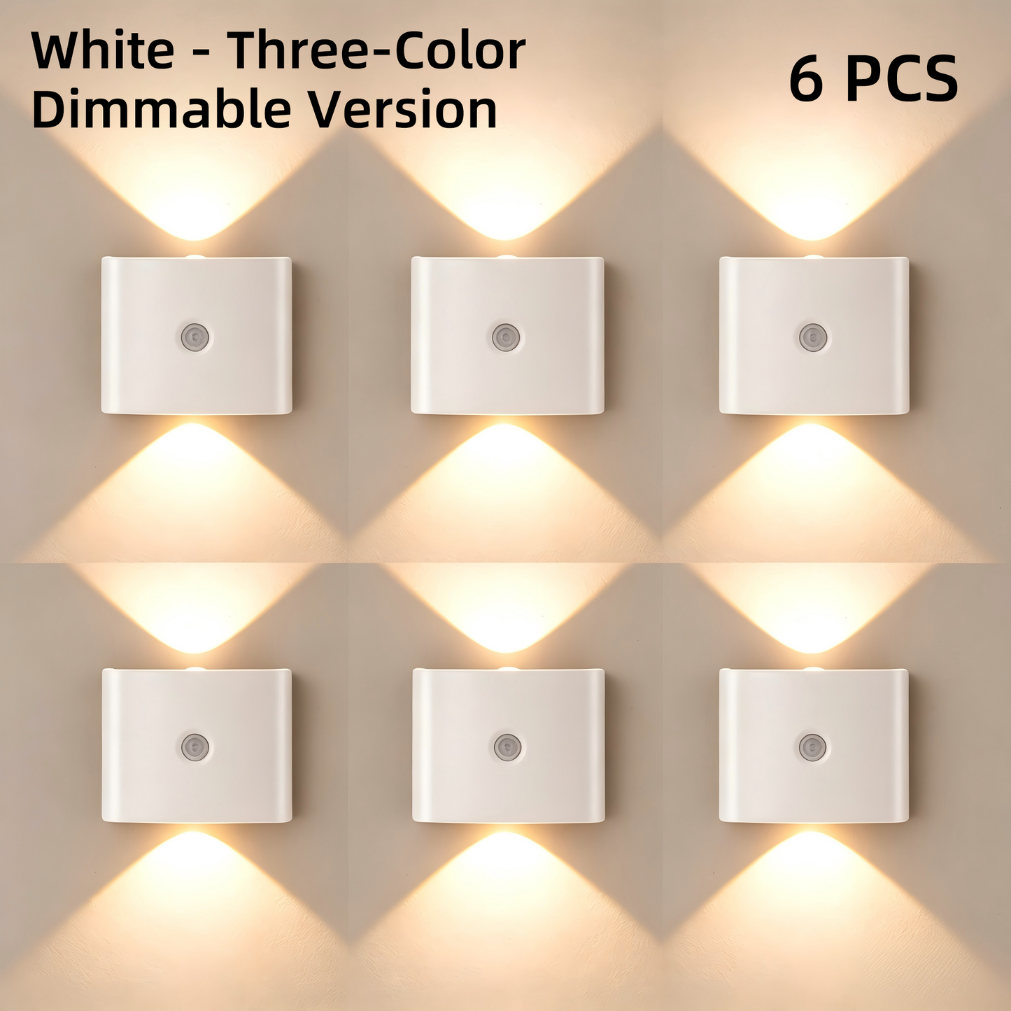 New Rechargeable Magnetic Motion-Sensor Wall Light – Wire-Free; Suitable as a Bedroom Bedside Reading Light or Ambient Light