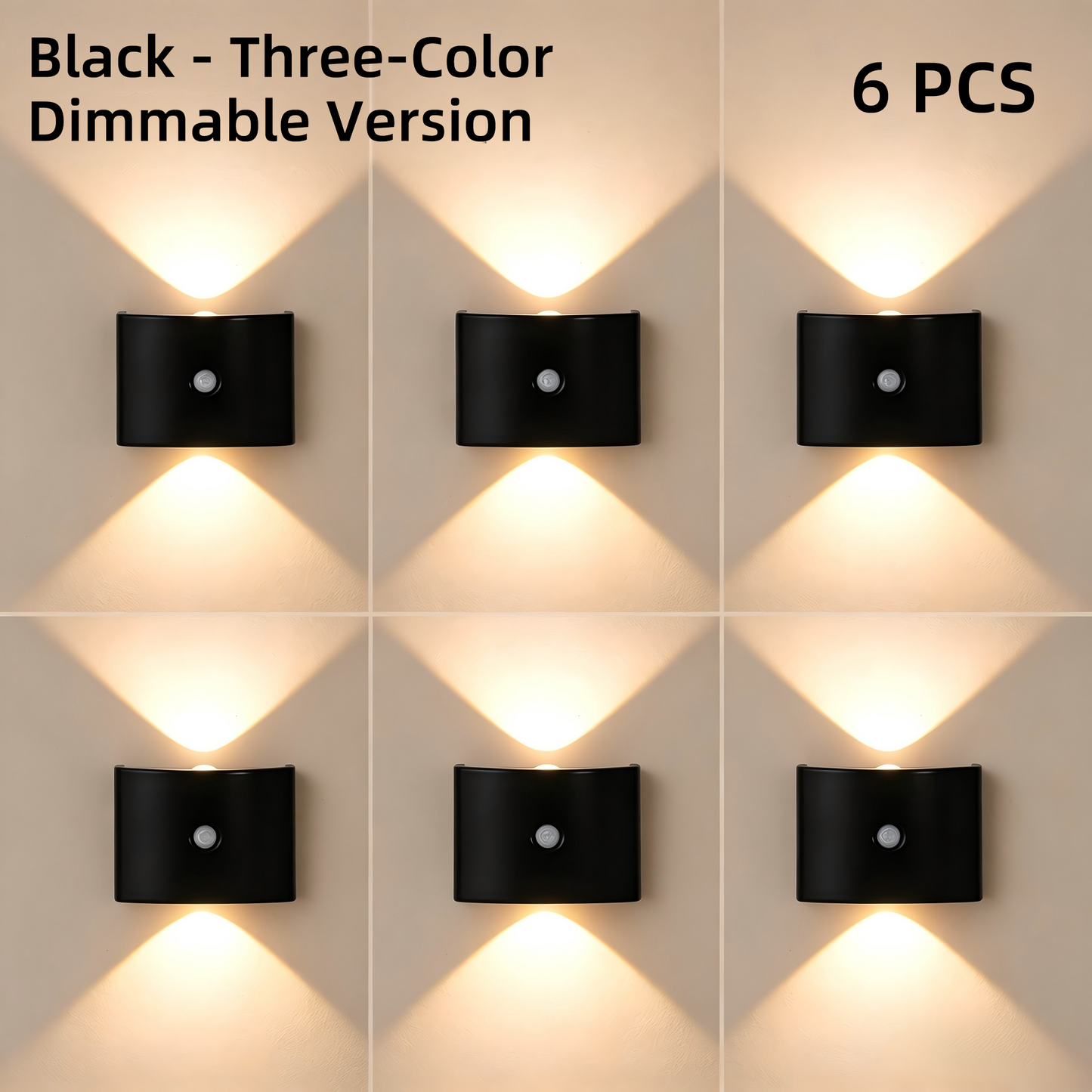New Rechargeable Magnetic Motion-Sensor Wall Light – Wire-Free; Suitable as a Bedroom Bedside Reading Light or Ambient Light