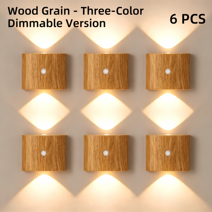 New Rechargeable Magnetic Motion-Sensor Wall Light – Wire-Free; Suitable as a Bedroom Bedside Reading Light or Ambient Light